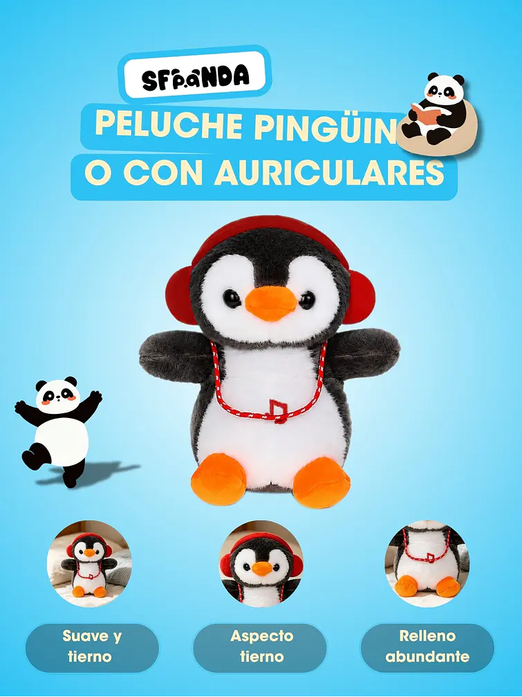 PELUCHE DE PINGUINO C/U 4