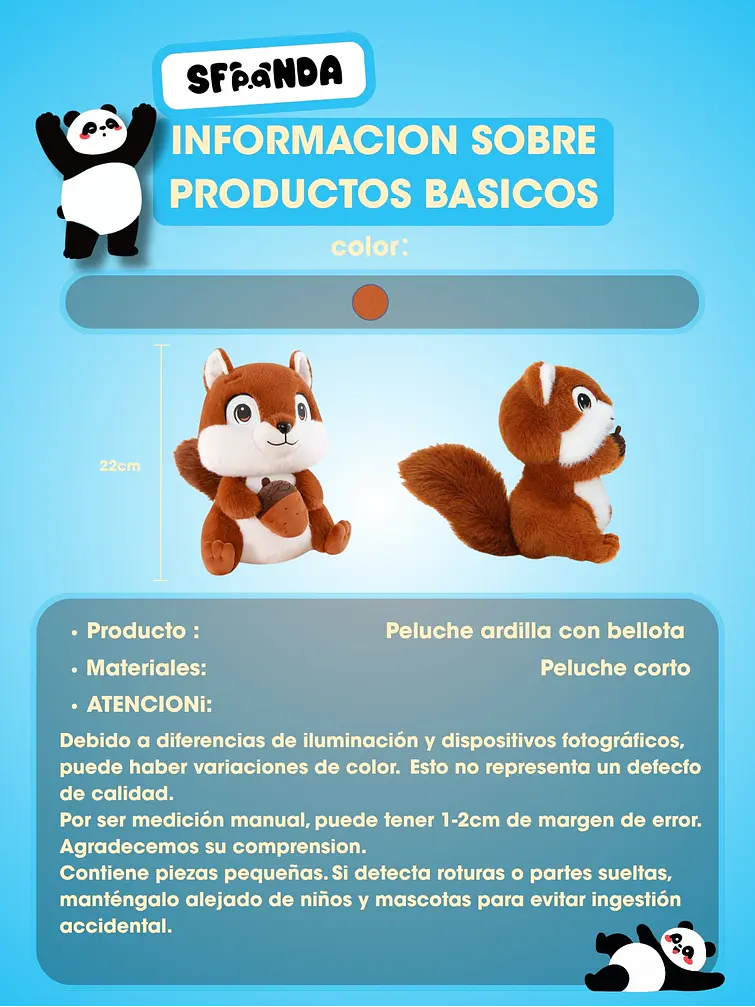 PELUCHE DE ARDILLA C/U 4