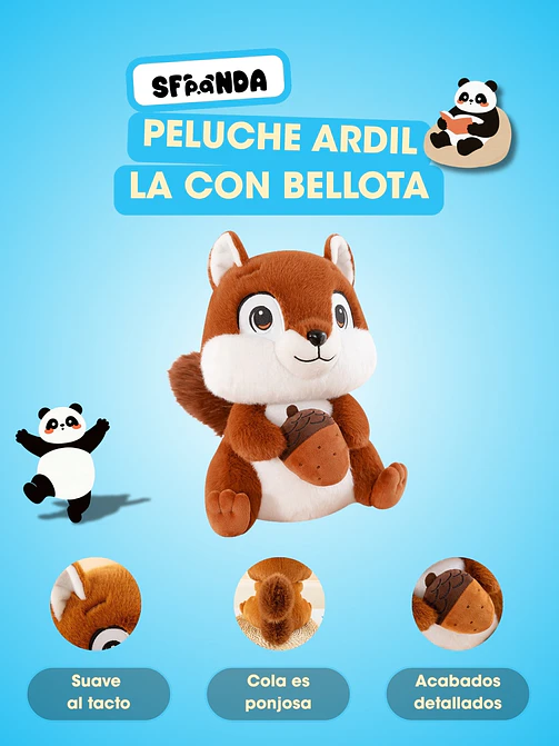 PELUCHE DE ARDILLA C/U 5