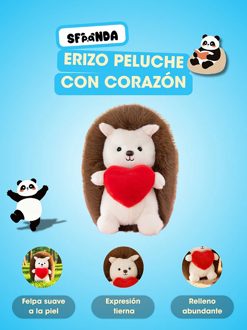 PELUCHE DE ERIZO C/U 5