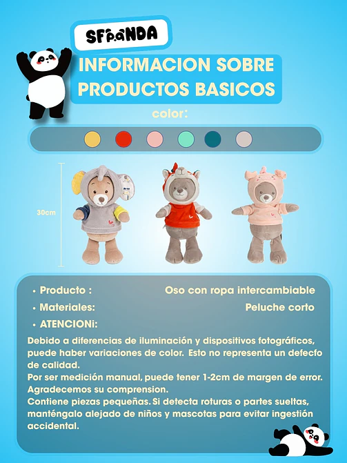 PELUCHE DE OSO C/U 4