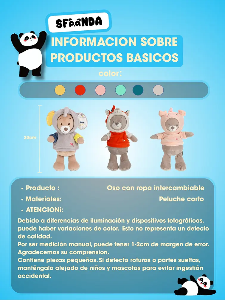 PELUCHE DE OSO C/U 4