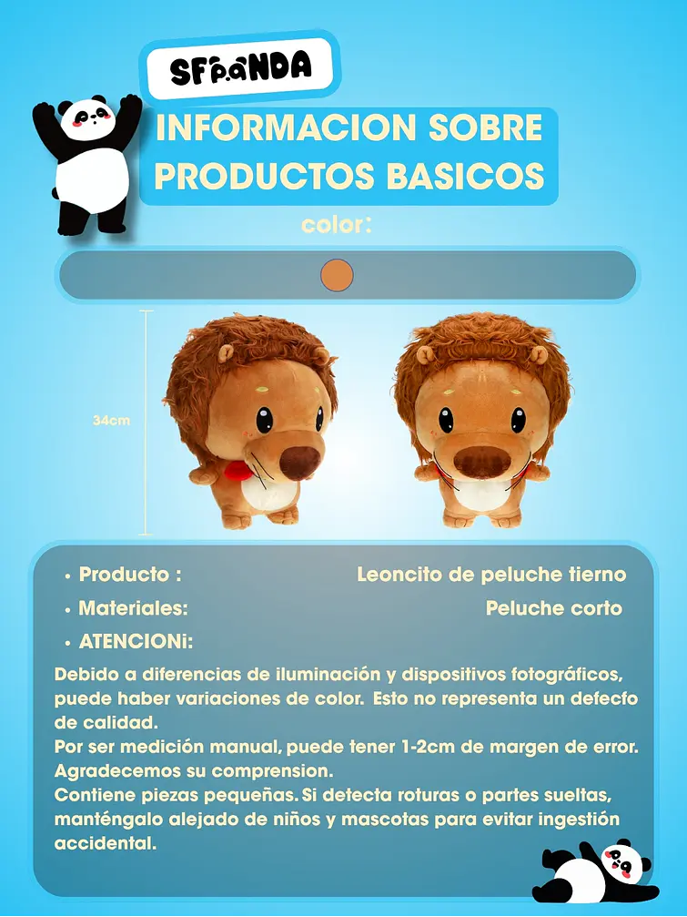 PELUCHE DE LEON C/U 5