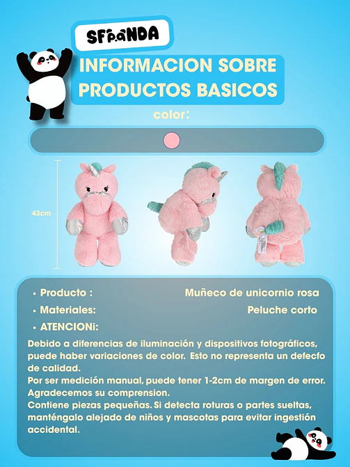 PELUCHE DE UNICORNIO C/U 4