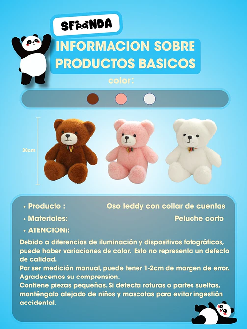 PELUCHE DE OSO C/U 4