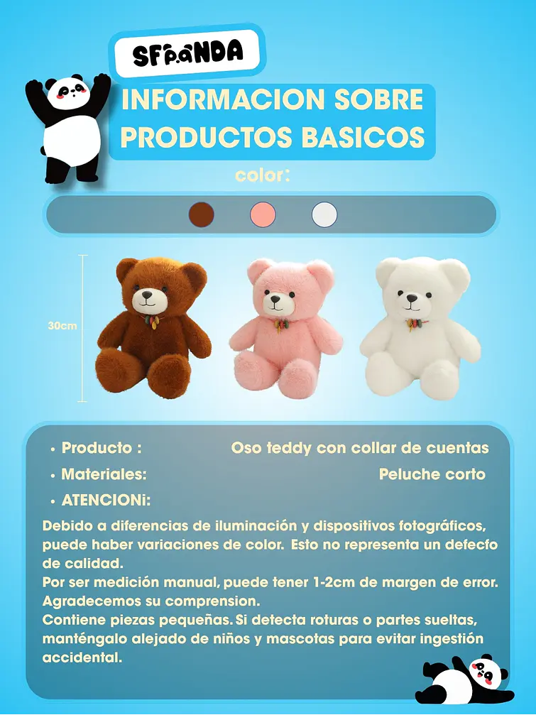 PELUCHE DE OSO C/U 4