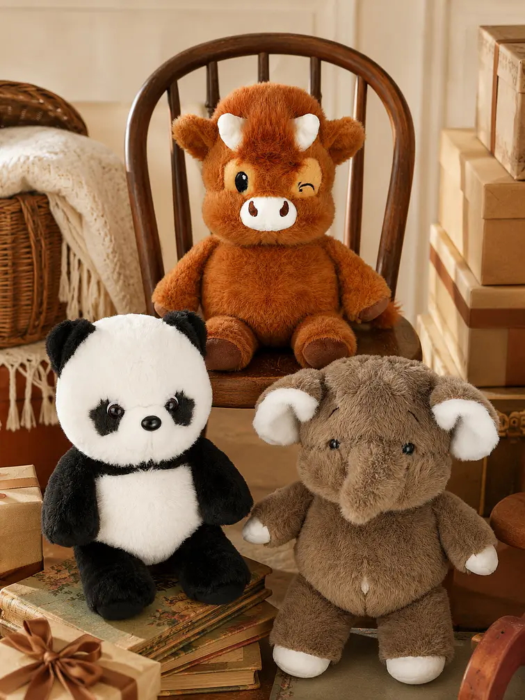 PELUCHE DE ANIMALES C/U 3