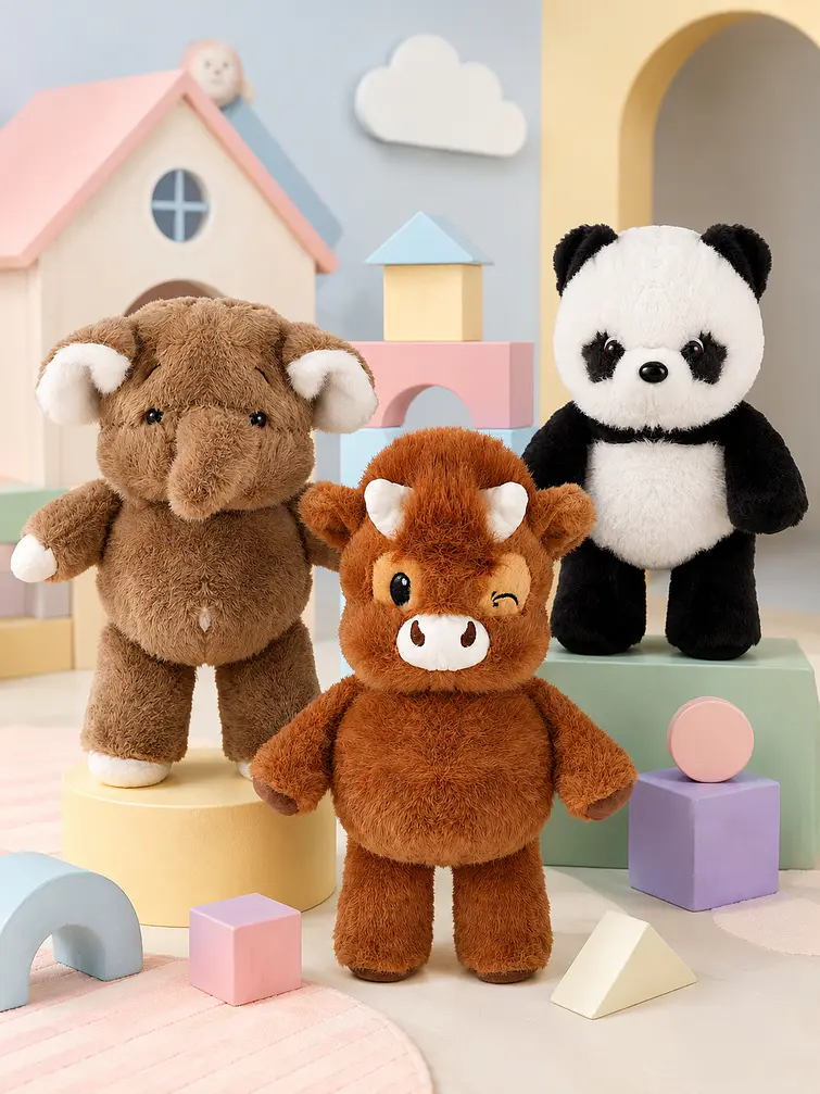PELUCHE DE ANIMALES C/U 4