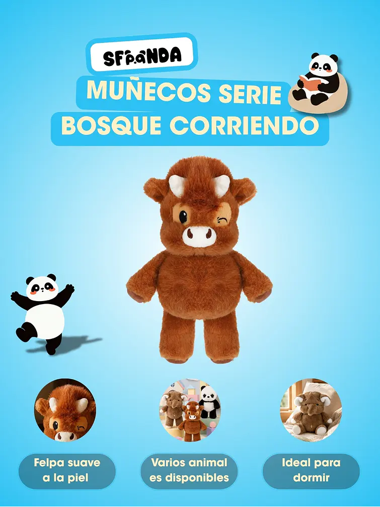 PELUCHE DE ANIMALES C/U 6