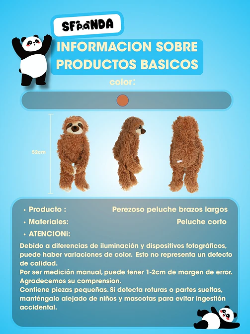 PELUCHE DE PEREZOSO C/U 4