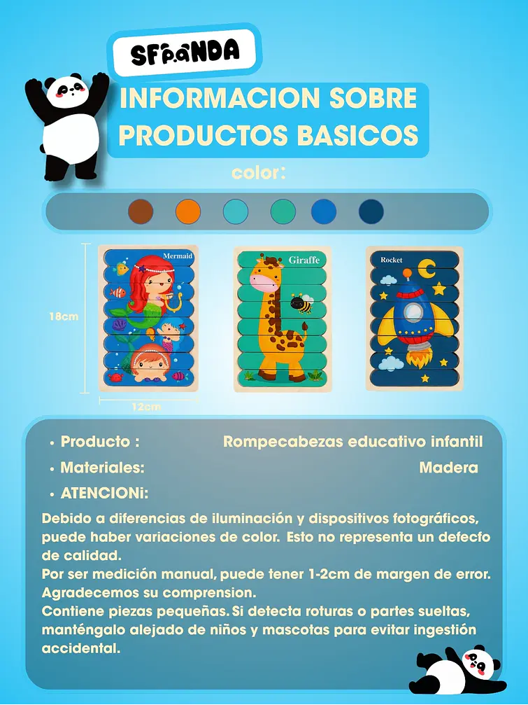 ROMPECABEZAS DE MADERA C/U 5