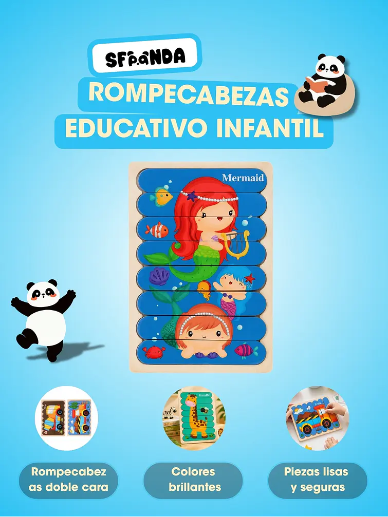 ROMPECABEZAS DE MADERA C/U 6