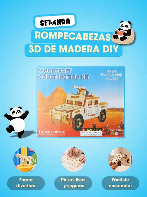 ROMPECABEZAS 3D DE MADERA C/U 6
