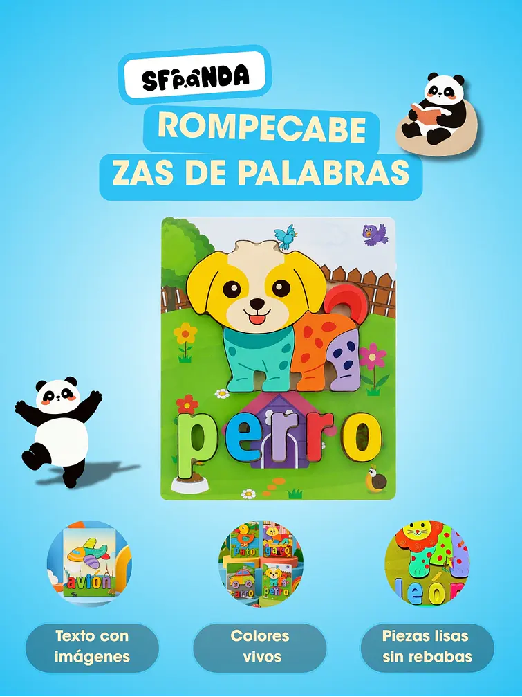 ROMPECABEZAS DE MADERA C/U 6