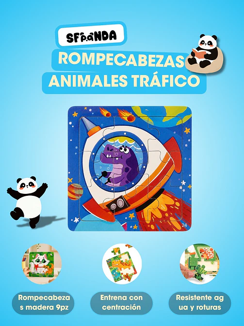 ROMPECABEZAS DE MADERA C/U 4