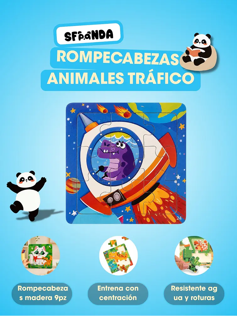 ROMPECABEZAS DE MADERA C/U 4