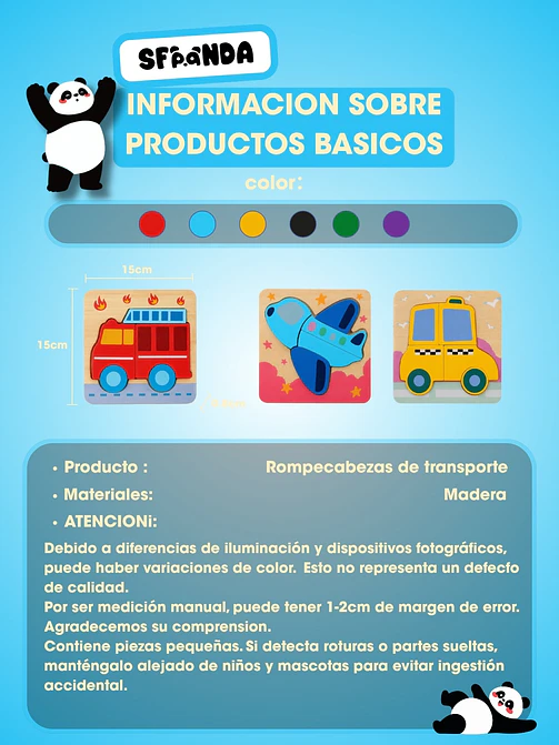 ROMPECABEZAS DE MADERA C/U 5