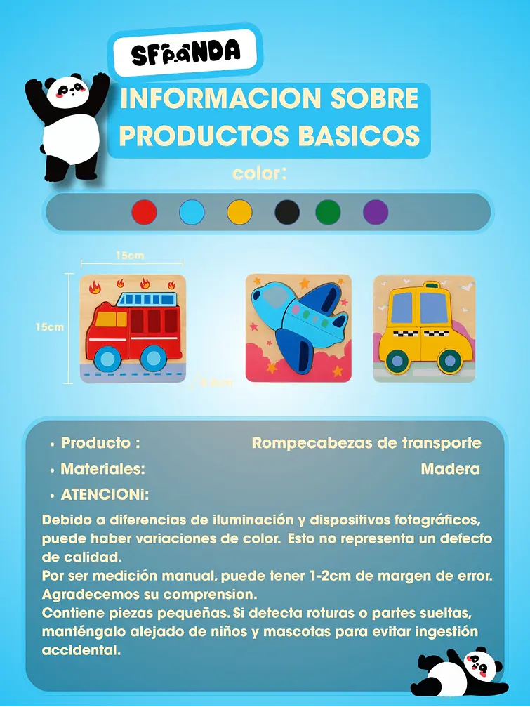 ROMPECABEZAS DE MADERA C/U 5
