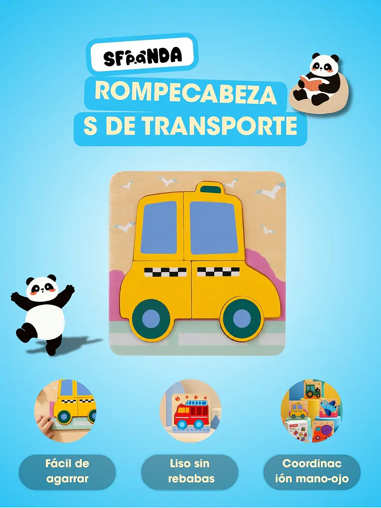 ROMPECABEZAS DE MADERA C/U 6