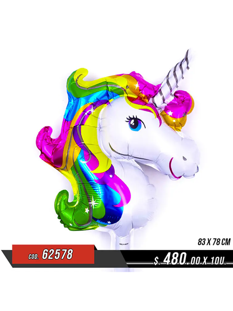 GLOBO METALIZADO UNICORNIO PCS*10 1