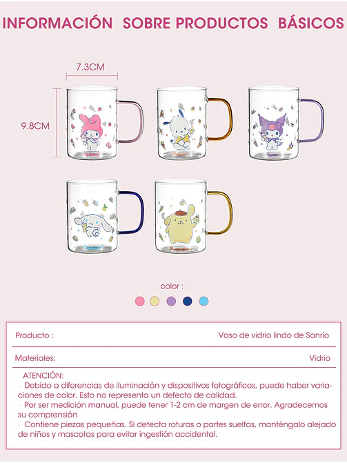 VASO 350ML C/U 9