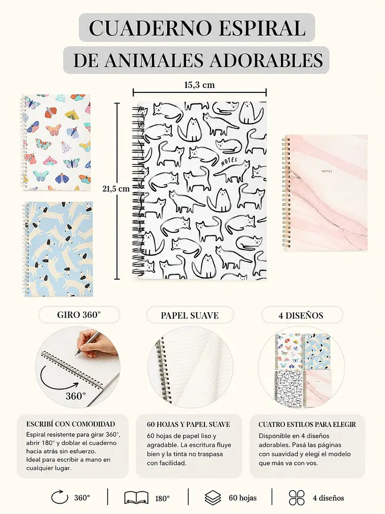CUADERNO ANILLADO A5 C/U 6