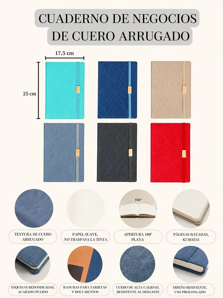 CUADERNO CON ELASTICO B5 C/U 6