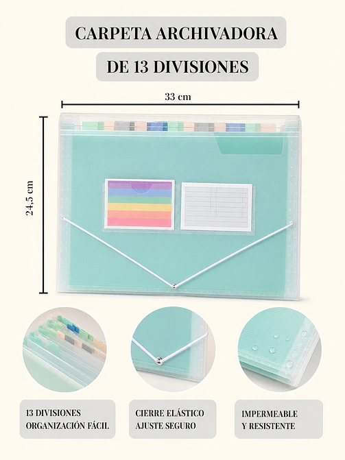 CARPETA ORGANIZADORA EN ACORDEÓN C/U 5