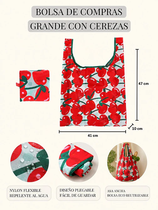 BOLSA DE COMPRAS PLEGABLE C/U 6