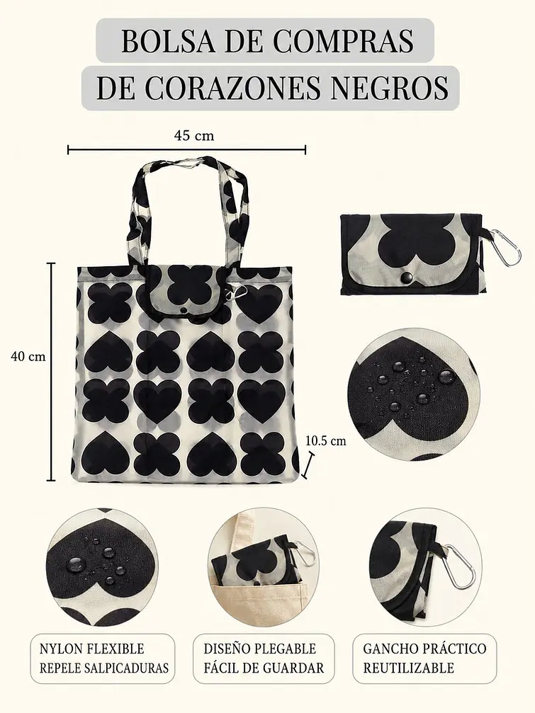 BOLSA DE COMPRAS PLEGABLE C/U 6
