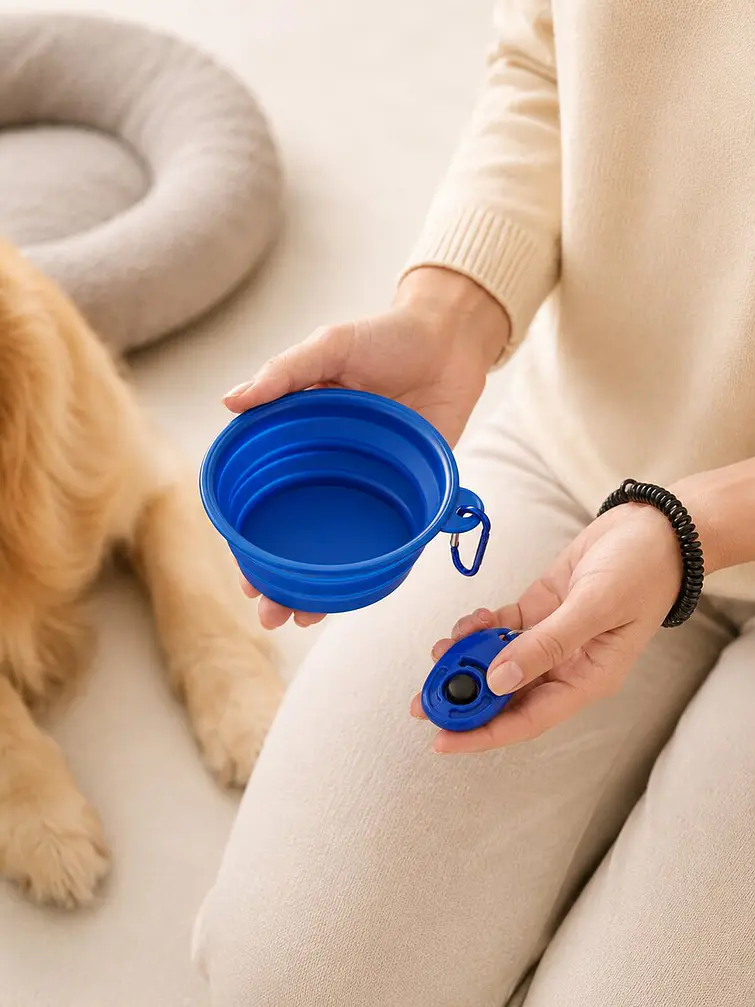 PLATO PLEGABLE PARA MASCOTAS C/U 4