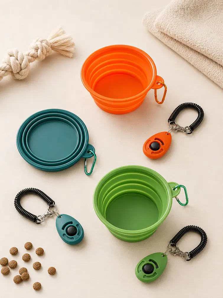 PLATO PLEGABLE PARA MASCOTAS C/U 5
