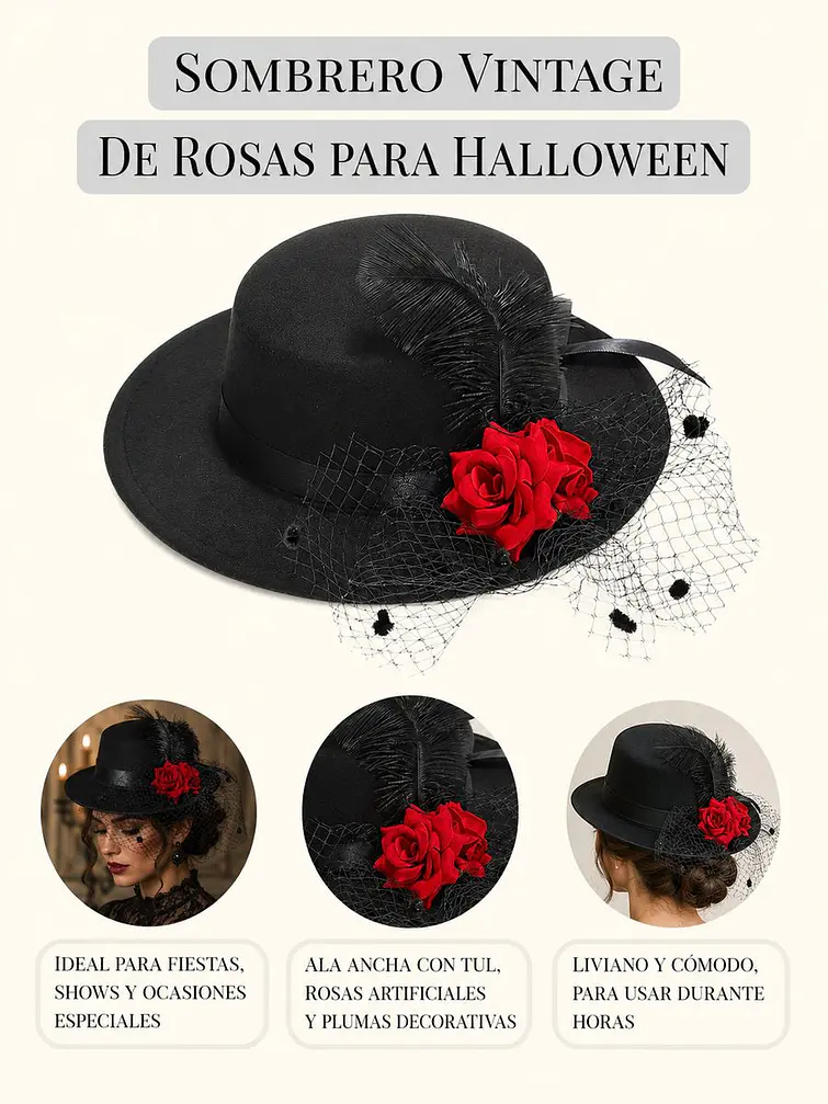 SOMBRERO PARA DISFRAZ C/U 6
