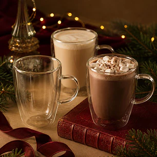 TAZA DOBLE VIDRIO 300 ML C/U