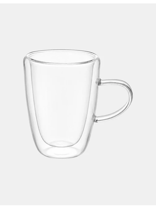 TAZA DOBLE VIDRIO 300 ML C/U 3