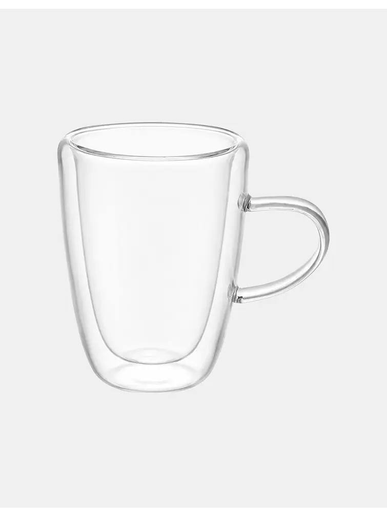 TAZA DOBLE VIDRIO 300 ML C/U 3