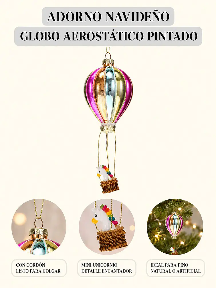 ADORNO DE GLOBO AEROSTÁTICO C/U 5
