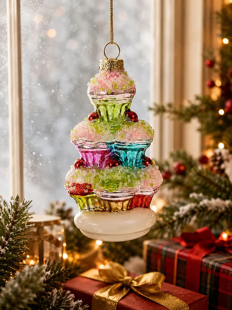 ADORNO NAVIDEÑO DE VIDRIO C/U 1