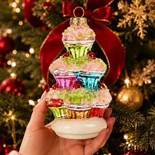 ADORNO NAVIDEÑO DE VIDRIO C/U