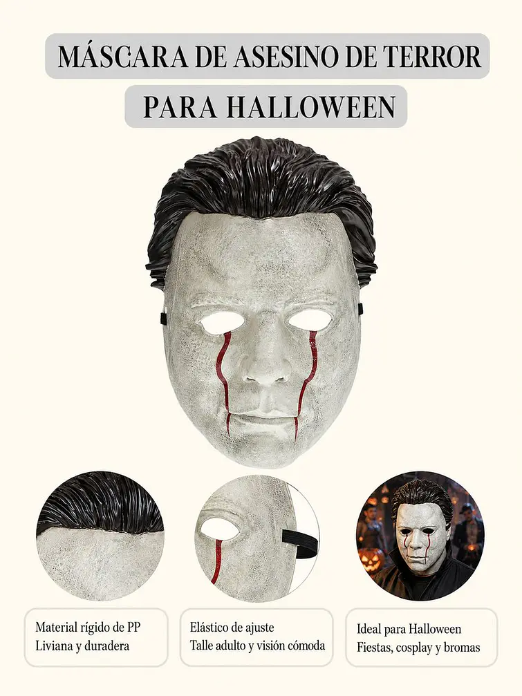 MASCARA HALLOWEEN C/U 6
