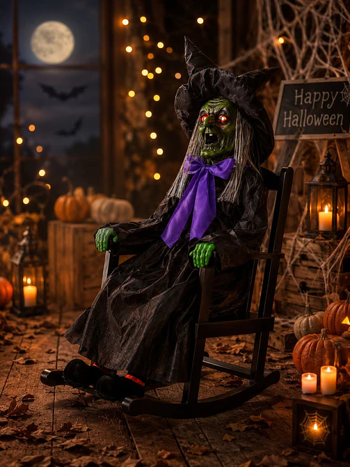 ADORNO DE HALLOWEEN BRUJA C/U 4