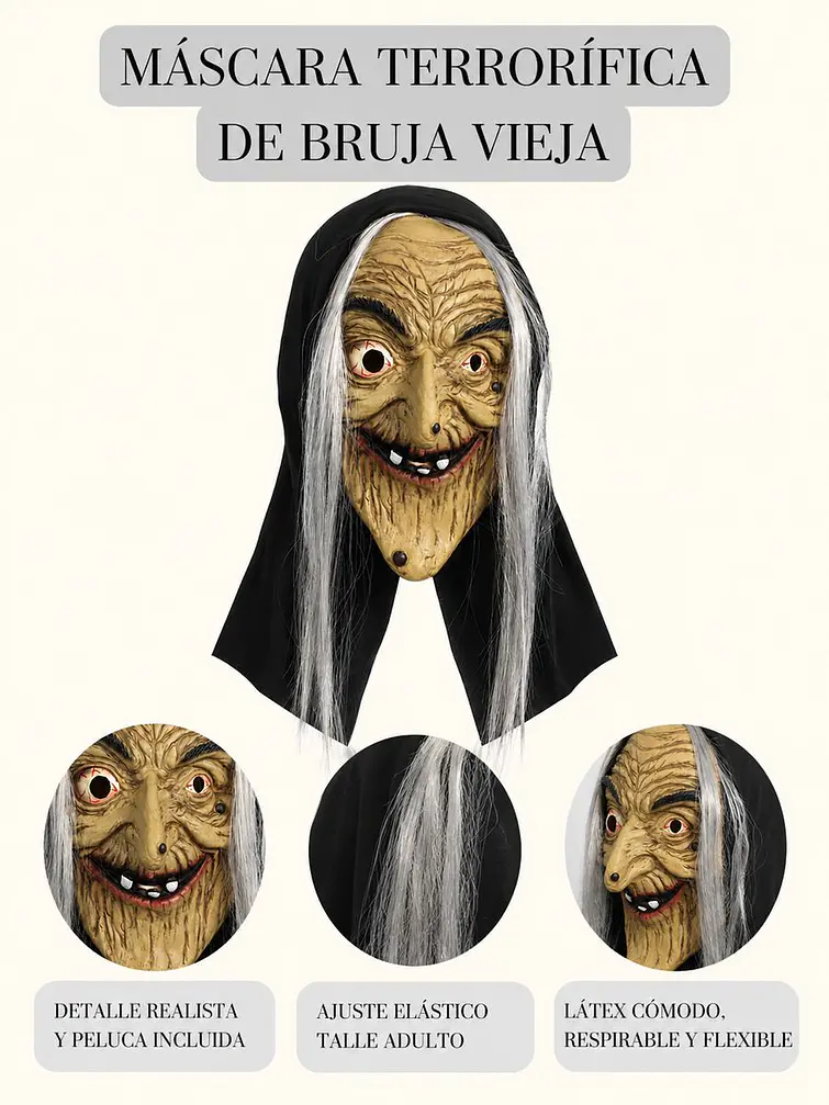 MASCARA BRUJA C/U 6