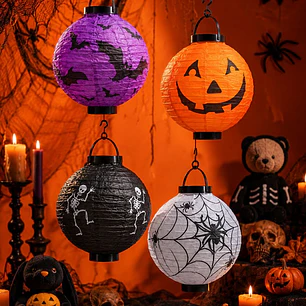 LAMPARA DE PAPEL HALLOWEEN C/U