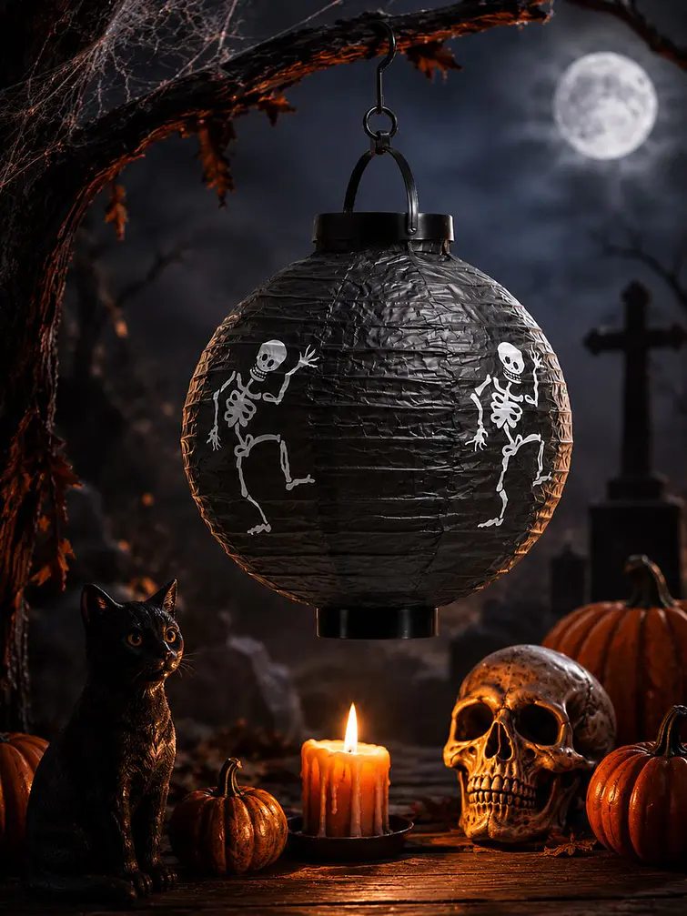 LAMPARA DE PAPEL HALLOWEEN C/U 4