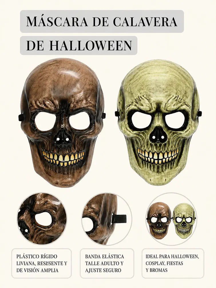 MASCARA CALAVERA C/U 6