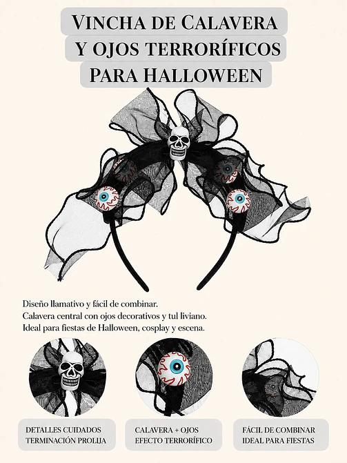 VINCHA HALLOWEEN C/U 6