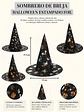 SOMBRERO DE BRUJA C/U - Miniatura 6