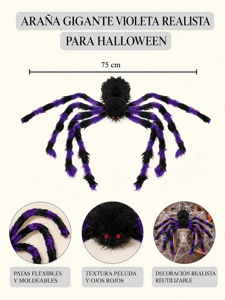 ADORNO DE ARAÑA C/U 5