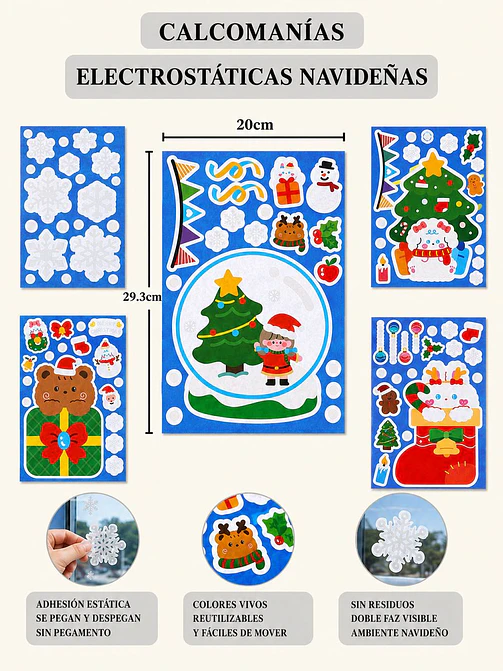 STICKERS DE NAVIDAD PCS*5 6