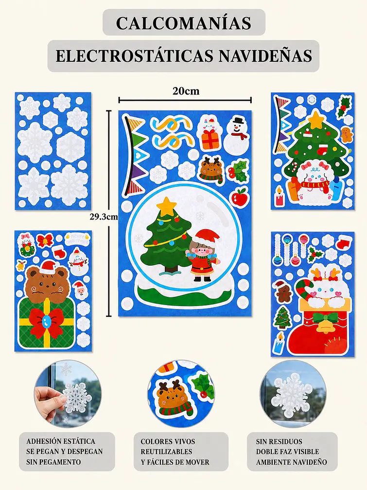 STICKERS DE NAVIDAD PCS*5 6